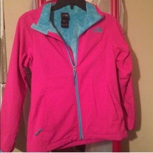 Girls The North Face pink and blue jacket
